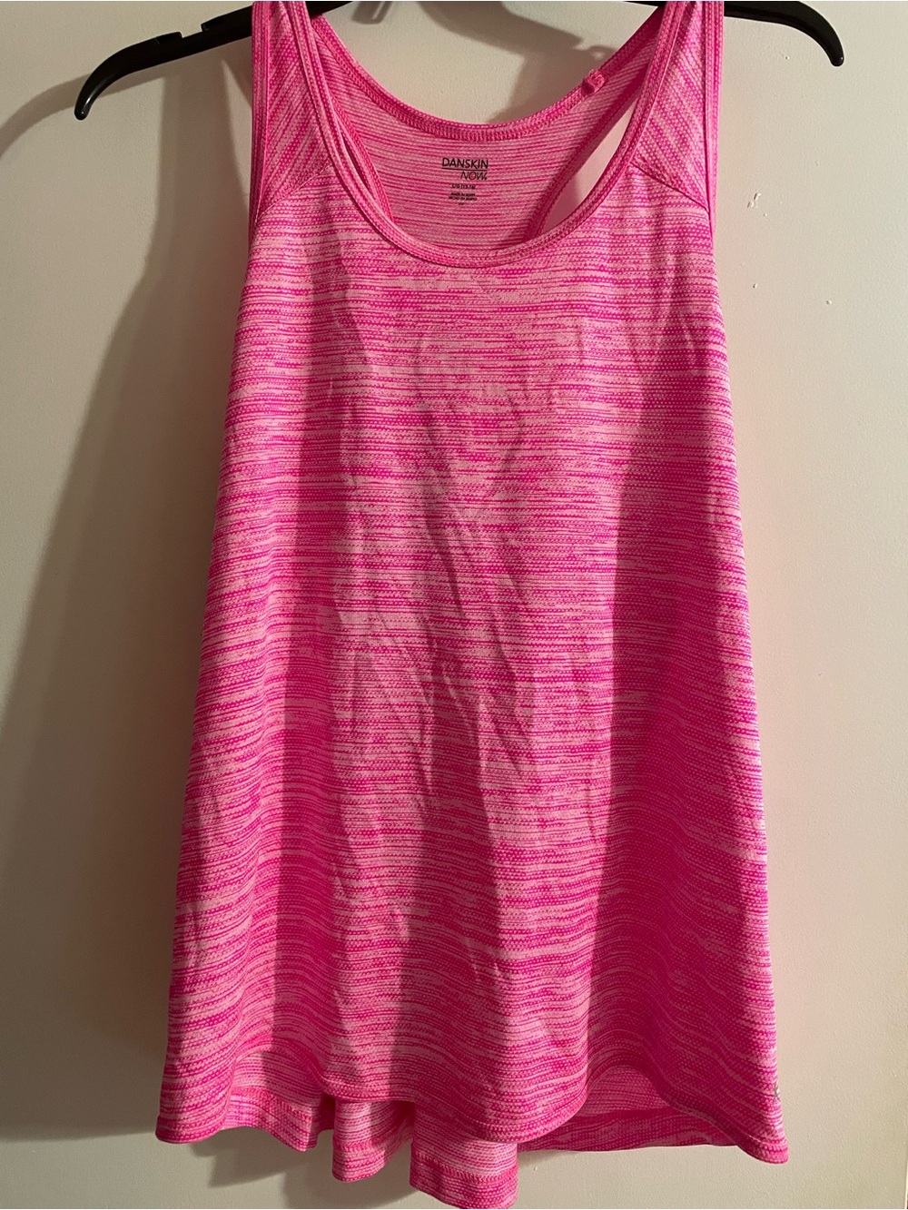 Danskin Hot Pink Space-Dye Racerback Tank